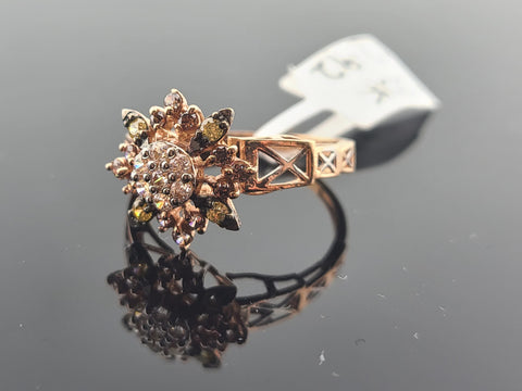 22K Solid Gold Zircon Ring R16805 - Royal Dubai Jewellers