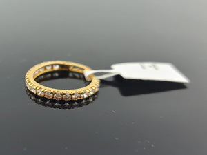 22K Solid Gold Round Zircon Hoop E21179 - Royal Dubai Jewellers