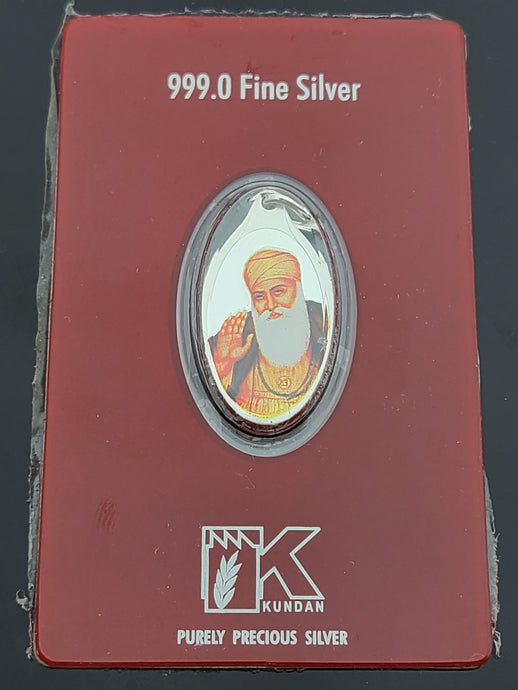 Guru Nanak Pure Silver Coin scn26 - Royal Dubai Jewellers