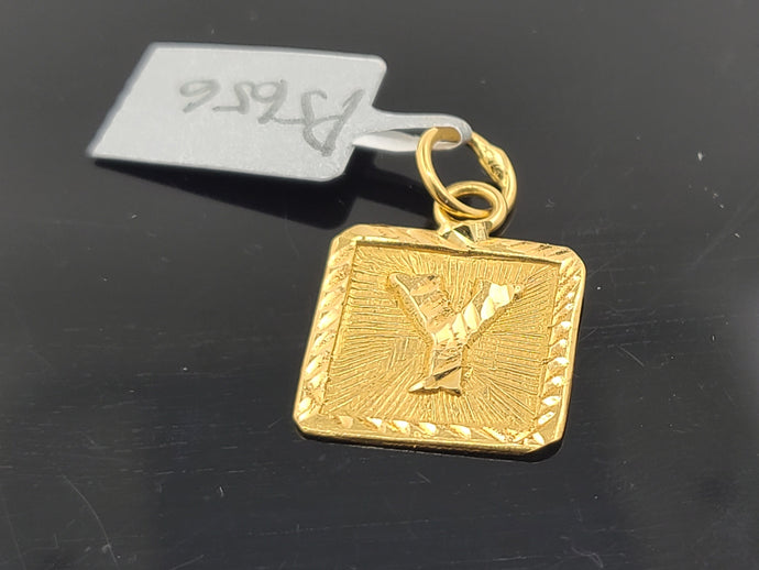 22K Solid Gold Letter Y Pendant P5656 - Royal Dubai Jewellers