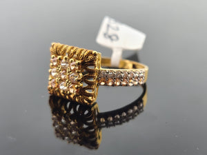 22K Solid Gold Multicolored Cubic Zirconia Ring R10328 - Royal Dubai Jewellers