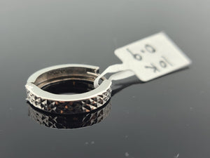 10K Solid Gold Designer Single Hoop E221234 - Royal Dubai Jewellers
