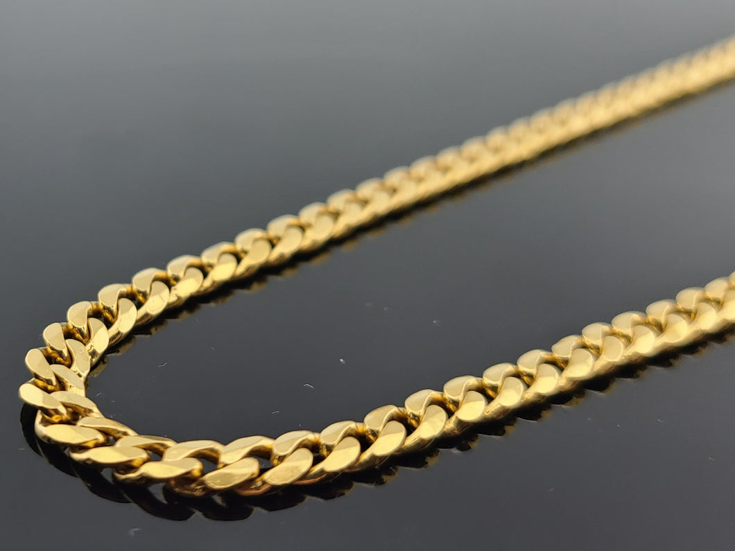 22K Solid Gold Cuban Chain C5104 - Royal Dubai Jewellers