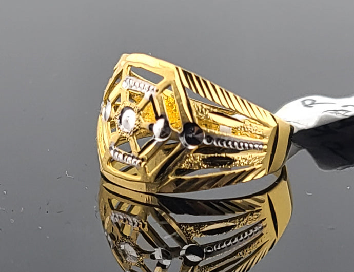 Nazraana 18k (750) Yellow Gold and Diamond Ring : Amazon.in: Fashion