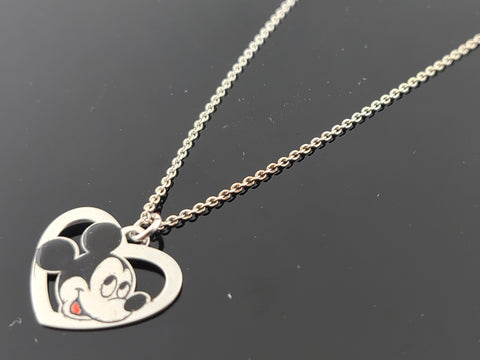 Sterling Silver Designer Chain With Micky Mouse Pendant SCP1 - Royal Dubai Jewellers