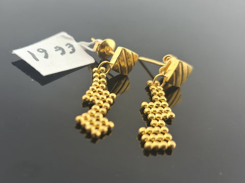 22K Solid Gold Designer Studs EE61 - Royal Dubai Jewellers