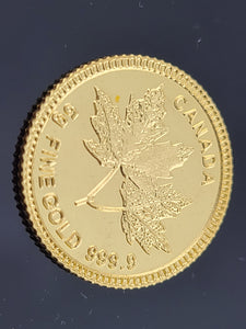 24K Maple Leaf Solid Gold Coin cn26 - Royal Dubai Jewellers
