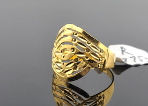 22K Solid Gold Designer Ring R9752 - Royal Dubai Jewellers