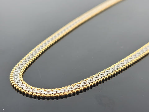 22k two-tone Bead Gold Chain