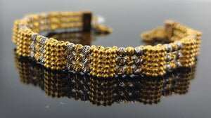 21K Solid Gold Designer Two Tone Bracelet BR6304 - Royal Dubai Jewellers