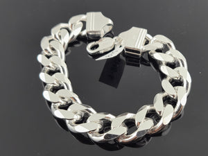 Sterling Silver Men Cuban Link Bracelet SMB6 - Royal Dubai Jewellers