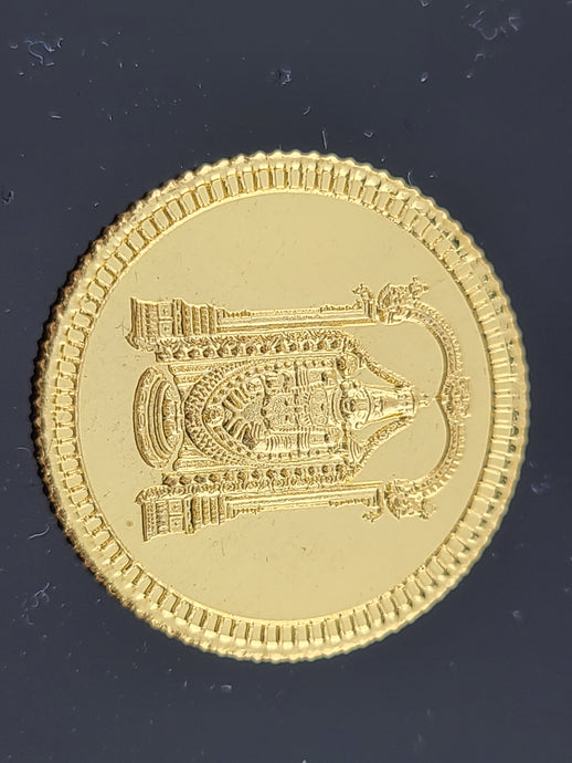 24K Lord Balaji Solid Gold Coin cn16 - Royal Dubai Jewellers
