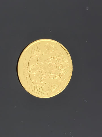 24K Goddess Lakshmi Solid Gold Coin cn11 - Royal Dubai Jewellers