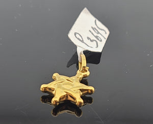 22K Solid Gold Star Pendant P3695 - Royal Dubai Jewellers