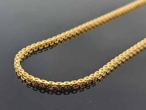 22K Solid Gold Designer Box Chain C7316 - Royal Dubai Jewellers