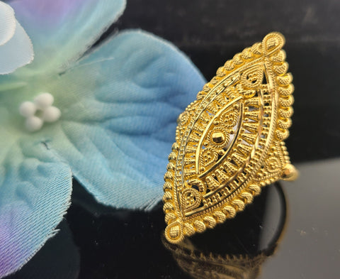 22K Solid Gold Designer Ring R16861 - Royal Dubai Jewellers
