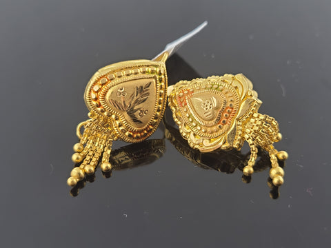 22K Solid Gold Orthodox Studs E22957 - Royal Dubai Jewellers
