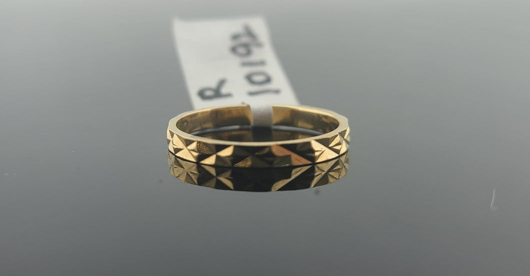 10K Solid Gold Designer Band R10192 - Royal Dubai Jewellers