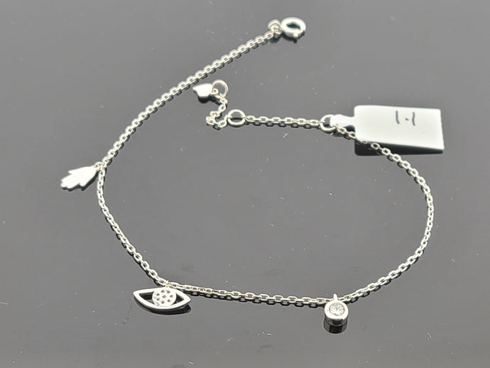 Sterling Silver Evil Eye Bracelet SB9 - Royal Dubai Jewellers