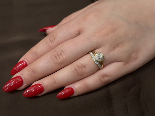 Natural Diamond Cluster Ring with Band DR149
