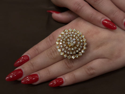 Natural Diamond Cocktail Ring DR438