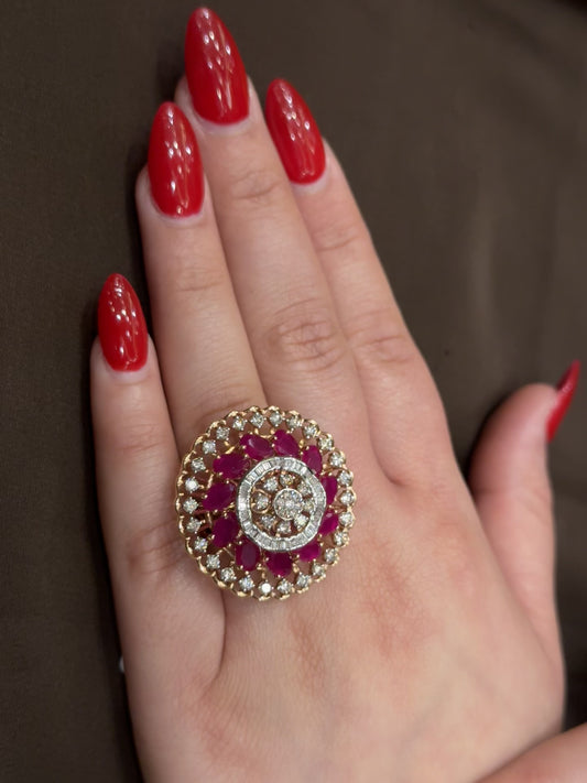 Natural Diamond Cocktail Ring DR361