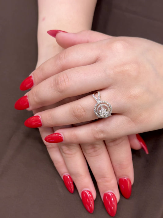 Natural Diamond Cluster Ring DR62