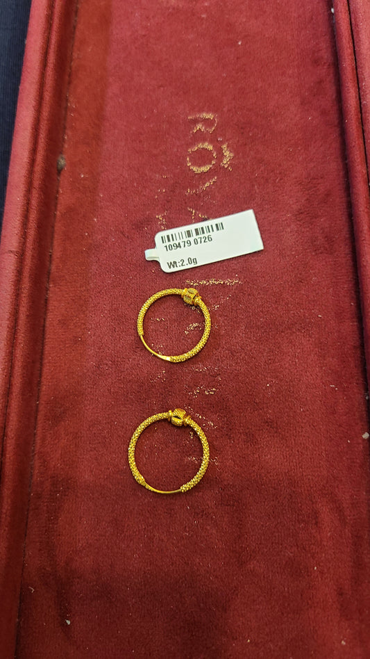22k gold earring ash100