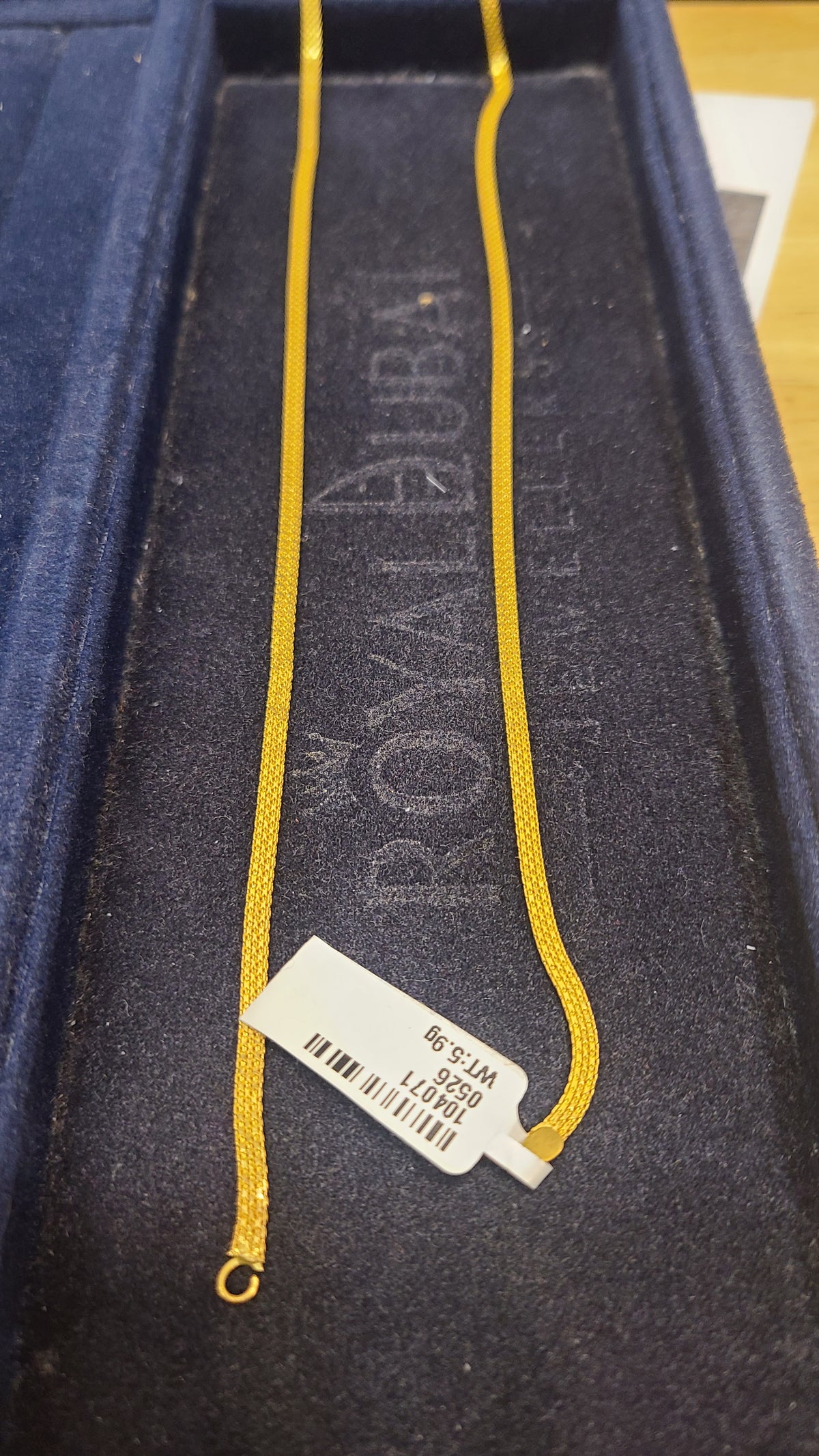 22k gold anklet ash100