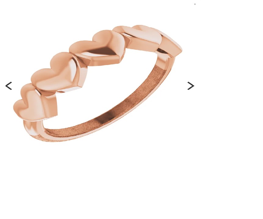 14K Heart Ring 57738 - Royal Dubai Jewellers