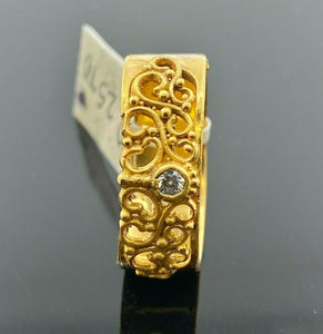 22k Ring Solid Gold ELEGANT Charm Ladies Band SIZE 8.25 "RESIZABLE" r2570mon - Royal Dubai Jewellers