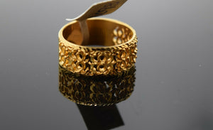 22k Ring Solid Gold Ring Ladies Jewelry Modern Filigree Design Band R3098 - Royal Dubai Jewellers