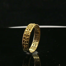 22k Ring Solid Gold ELEGANT Charm Mens Cross Band SIZE 11 "RESIZABLE" r2334 - Royal Dubai Jewellers