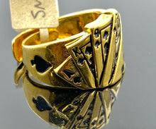 Solid Gold Men Ring Royal Flash Spade Design SM11 - Royal Dubai Jewellers