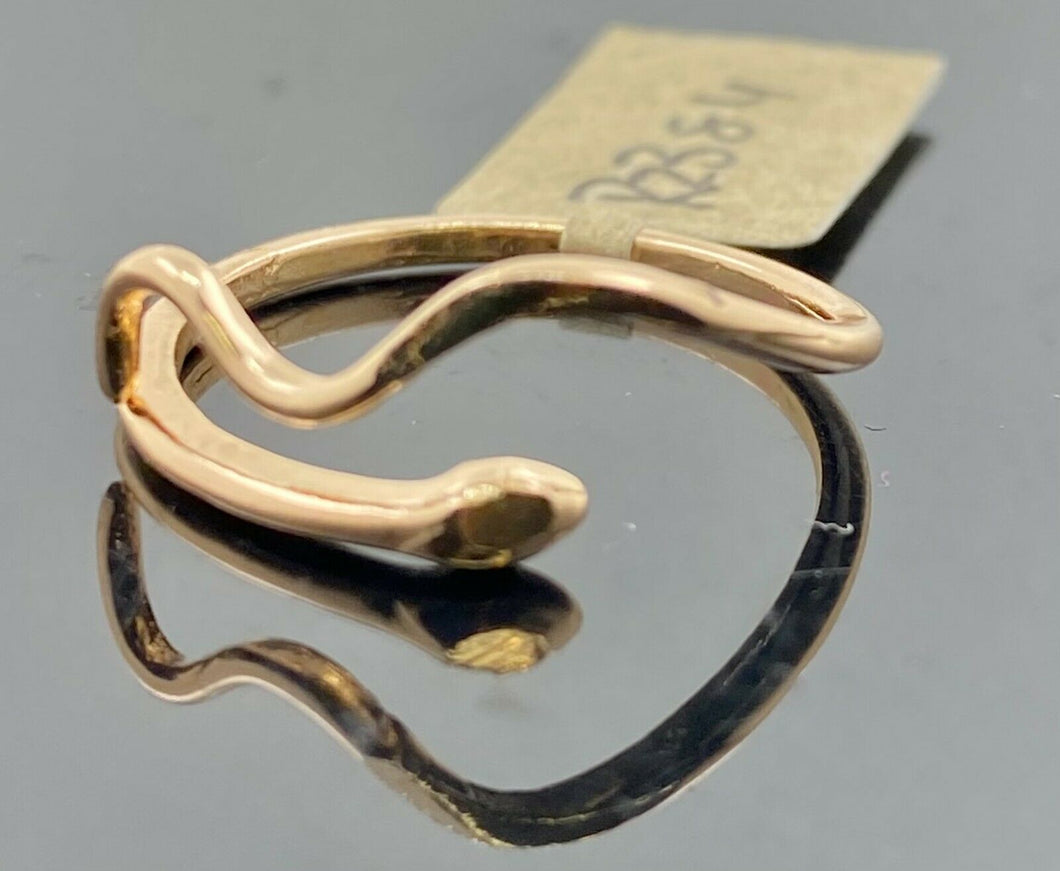 22k Ring Solid Gold ELEGANT Modern Simple Wavy Ladies Band r2384z - Royal Dubai Jewellers