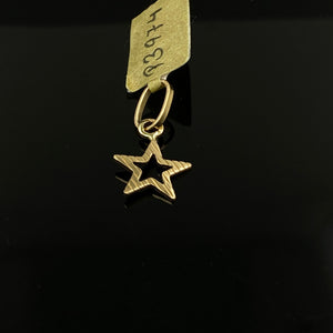 18k Solid Gold Star Pendant P3974 - Royal Dubai Jewellers