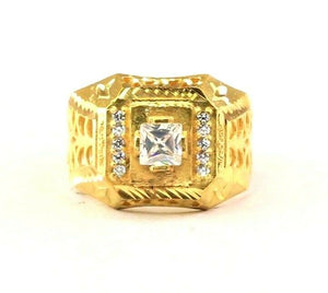22k Ring Solid Gold ELEGANT Charm Mens Band SIZE 11.26 "RESIZABLE" r2592mon - Royal Dubai Jewellers
