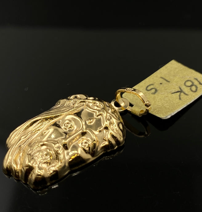 18k Solid Gold Portrait Pendant P4011 - Royal Dubai Jewellers