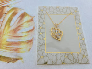 22K Solid Gold Enchanted Heart Necklace BF 25 - Royal Dubai Jewellers