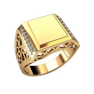 Custom Handmade Elegant Men Ring Unique Modern Simple Design 30101 - Royal Dubai Jewellers