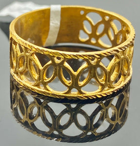 22k Ring Solid Gold ELEGANT Infinity Rings Design Men Band r2344 - Royal Dubai Jewellers