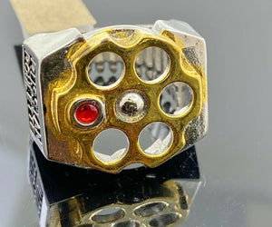 Solid Gold Men Ring Exquisite Russian Roulette Design SM1 - Royal Dubai Jewellers
