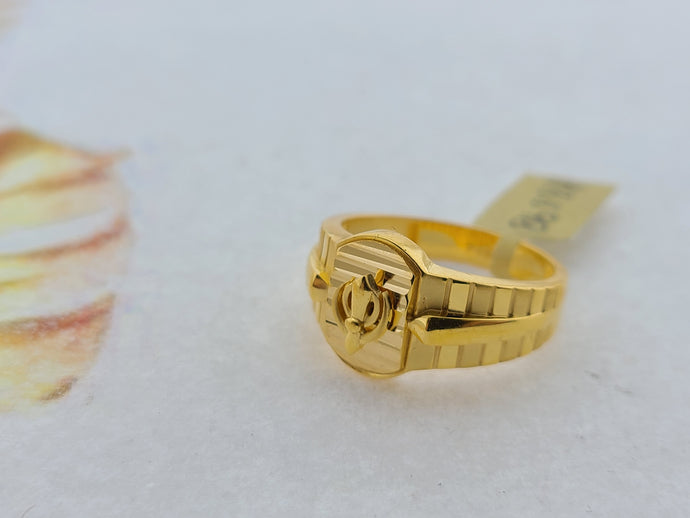 22K Solid Gold Men's Religious Ring R8698 - Royal Dubai Jewellers