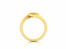 18k Ring Solid Yellow Gold Ladies Jewelry Elegant Simple Heart Design CGR66 - Royal Dubai Jewellers