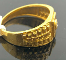 22k Ring Solid Gold Elegant Mens Diamond Cuts Cubic Stone Ring Size R2049 mon - Royal Dubai Jewellers