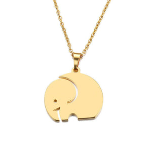 Solid Gold Cute Elephant Pendant with High Polished Finishing SP26 - Royal Dubai Jewellers