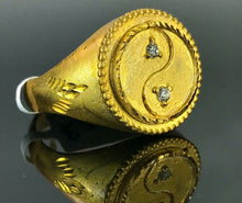 22k Ring Solid Gold ELEGANT Charm Men Ying Yang Band SIZE 11.5"RESIZABLE" r2384 - Royal Dubai Jewellers