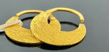 22k Earrings Solid Gold Men Jewelry Simple Nattiyan Geometric Design E6308 - Royal Dubai Jewellers