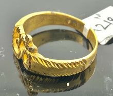 22k Ring Solid Gold ELEGANT Men Religious Hindu Om Design r2189zz - Royal Dubai Jewellers