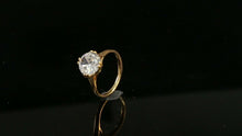 22k Ring Solid Gold ELEGANT Woman Solitaire Band SIZE 5.50 "RESIZABLE" r2445 - Royal Dubai Jewellers